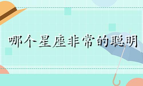 哪个星座非常的聪明