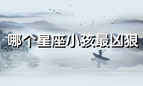 哪个星座小孩最凶狠