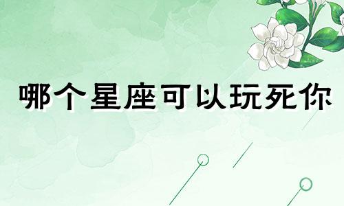哪个星座可以玩死你