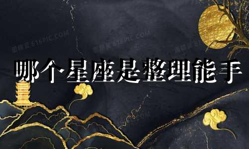 哪个星座是整理能手