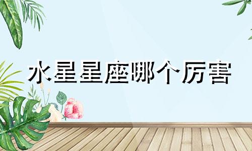 水星星座哪个厉害