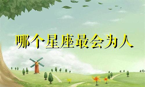 哪个星座最会为人