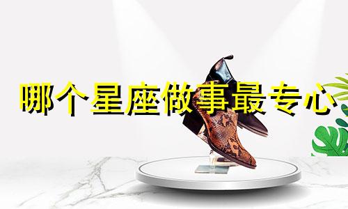 哪个星座做事最专心