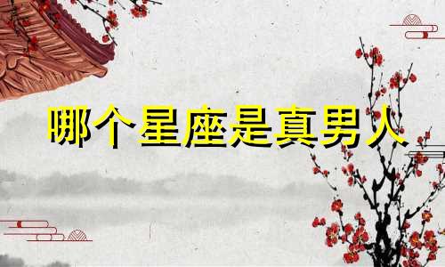 哪个星座是真男人