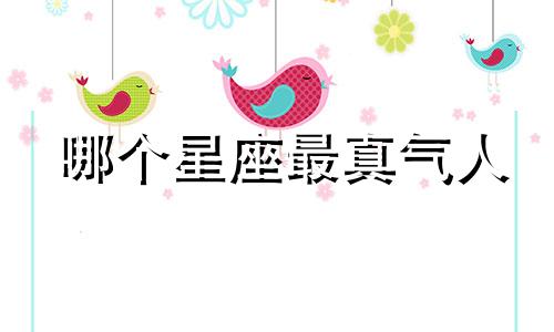 哪个星座最真气人