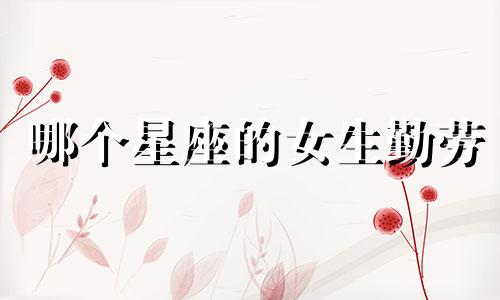 哪个星座的女生勤劳