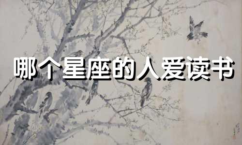 哪个星座的人爱读书