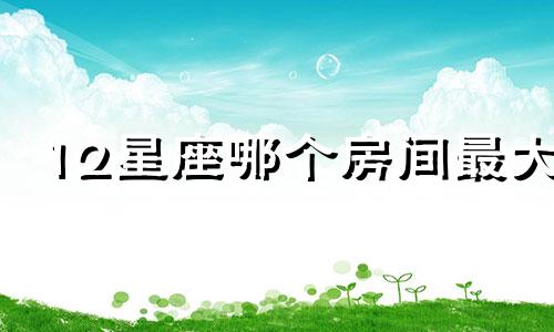 12星座哪个房间最大
