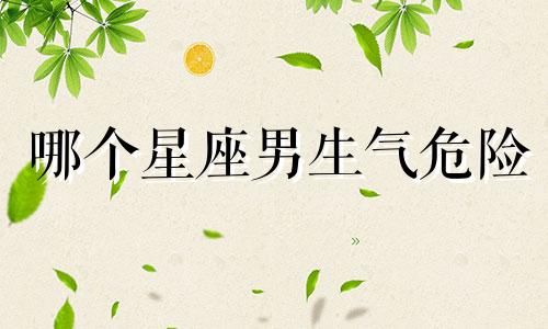 哪个星座男生气危险