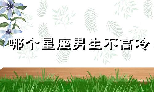 哪个星座男生不高冷