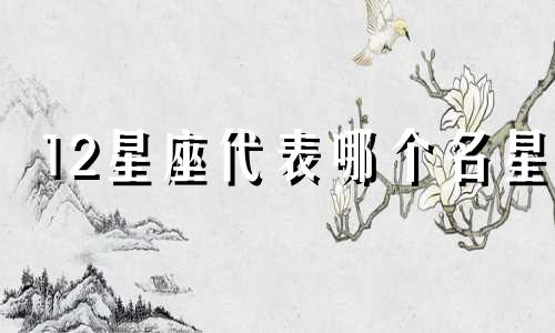 12星座代表哪个名星