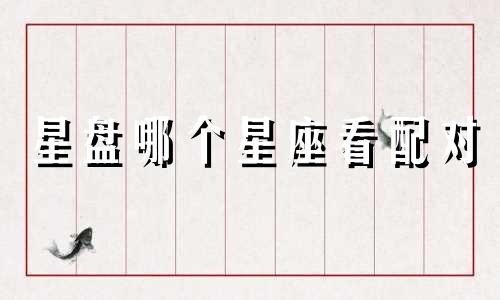 星盘哪个星座看配对