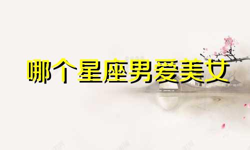 哪个星座男爱美女