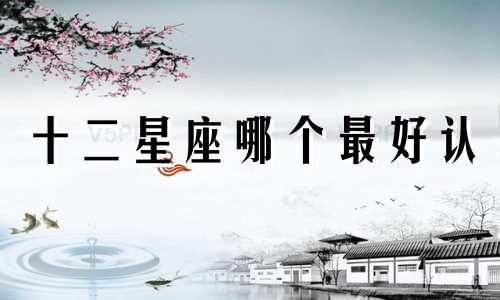 十二星座哪个最好认