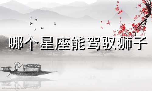 哪个星座能驾驭狮子