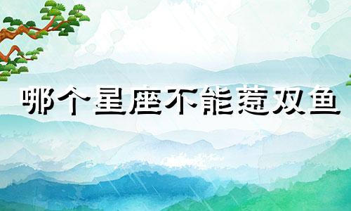 哪个星座不能惹双鱼