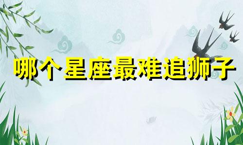 哪个星座最难追狮子