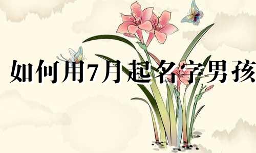 如何用7月起名字男孩