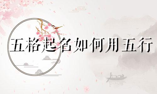 五格起名如何用五行