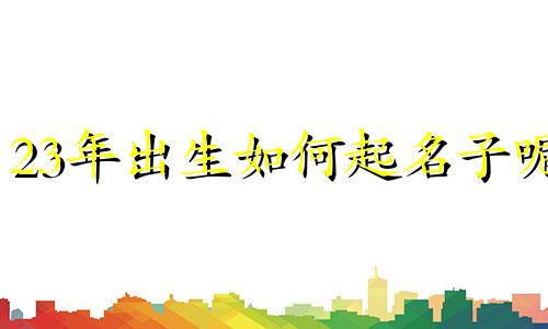 23年出生如何起名子呢