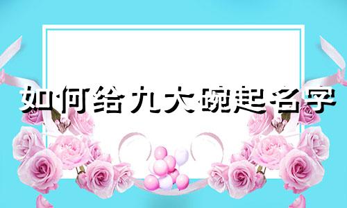 如何给九大碗起名字