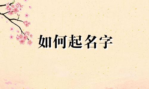 如何起名字 新生儿俩个字