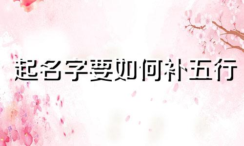 起名字要如何补五行