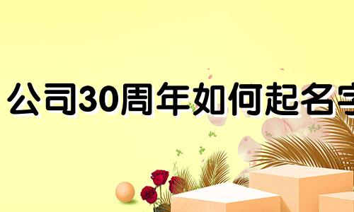 公司30周年如何起名字