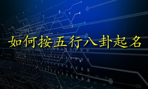 如何按五行八卦起名