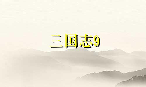 三国志9 如何起名字
