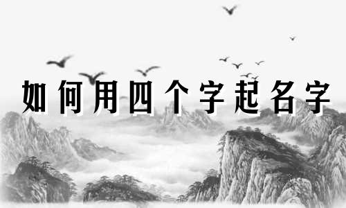 如何用四个字起名字