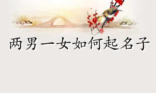两男一女如何起名子