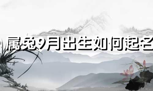 属兔9月出生如何起名