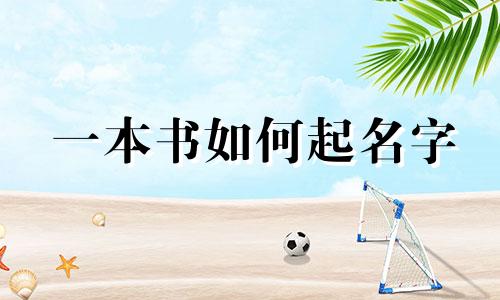 一本书如何起名字
